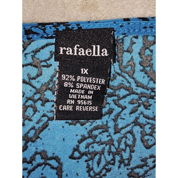 Rafaella Blouse Womens Size 1X Roll Tab Sleeves Zip Pocket Tunic Top - Picture 2 of 3